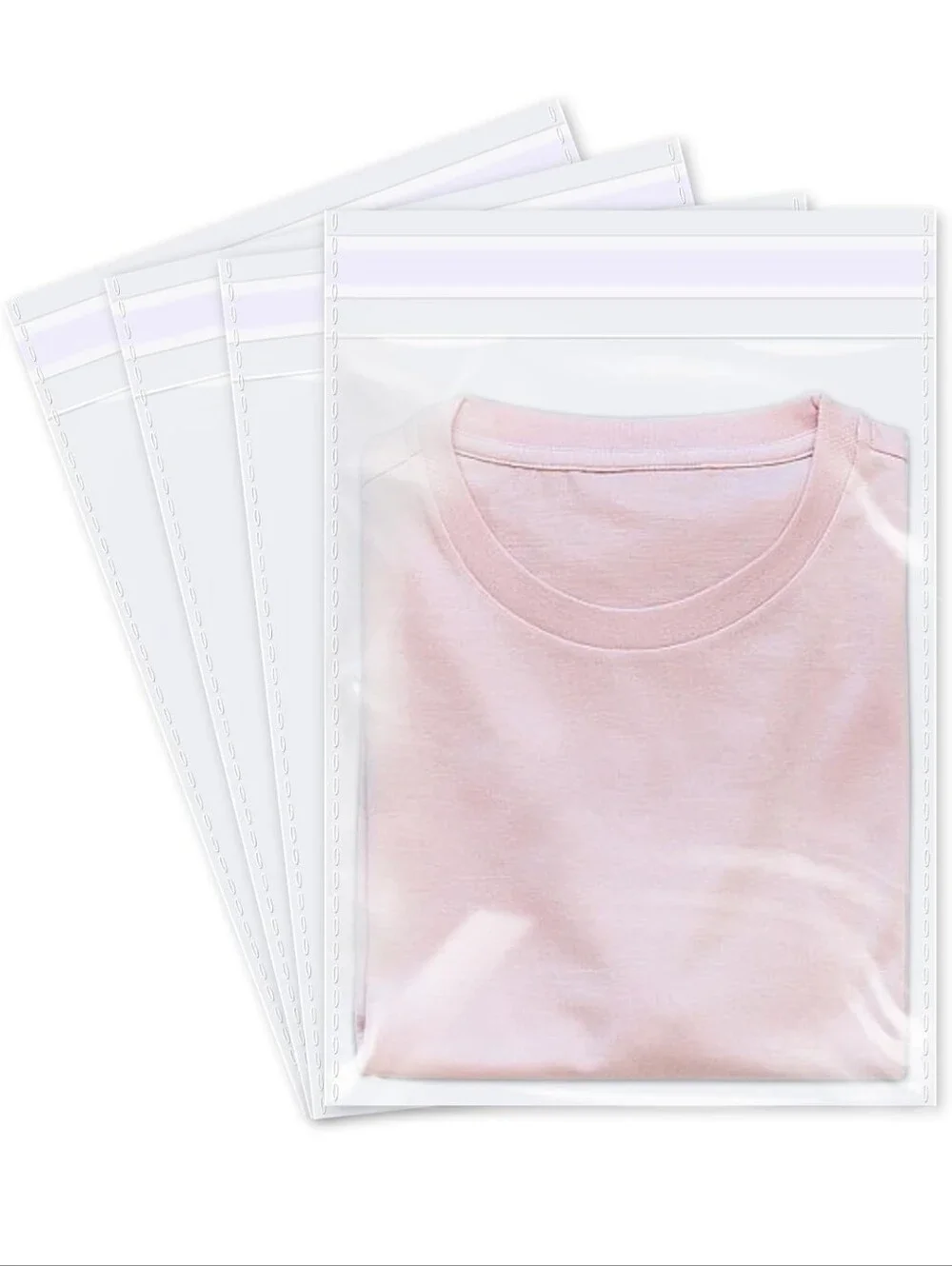 50ct, 9x12 CLEAR POLY BAGS, RESEALABLE